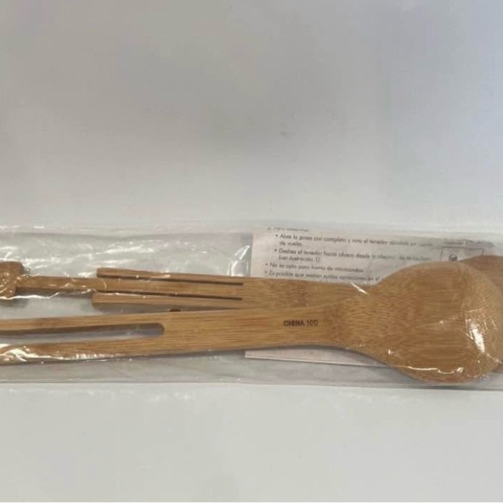 Pampered Chef Bamboo Serving Tongs